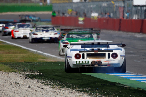Nicki Thiim's debut i ADAC GT Masters, med en Ford GT 40 på Hockenheim.
(Foto: Christian Reinsch)